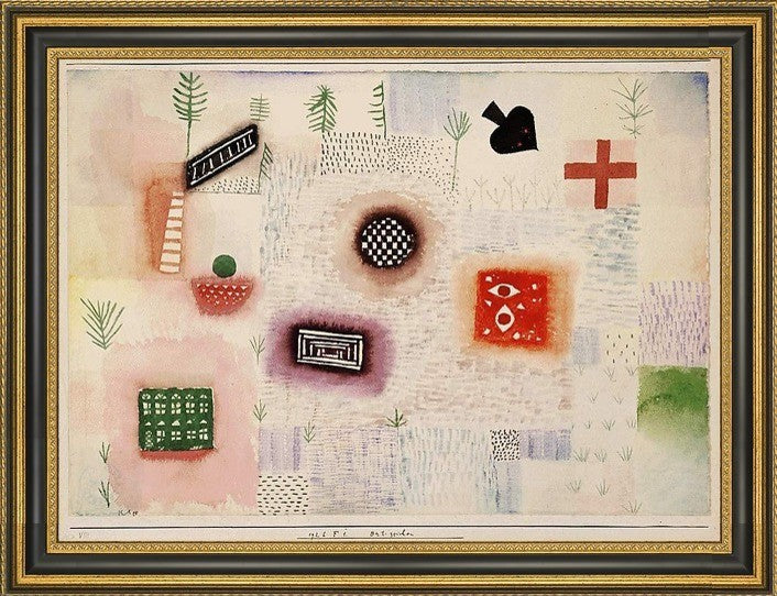 Paul Klee Place Signs - 21" x 28" Framed Premium Canvas Print