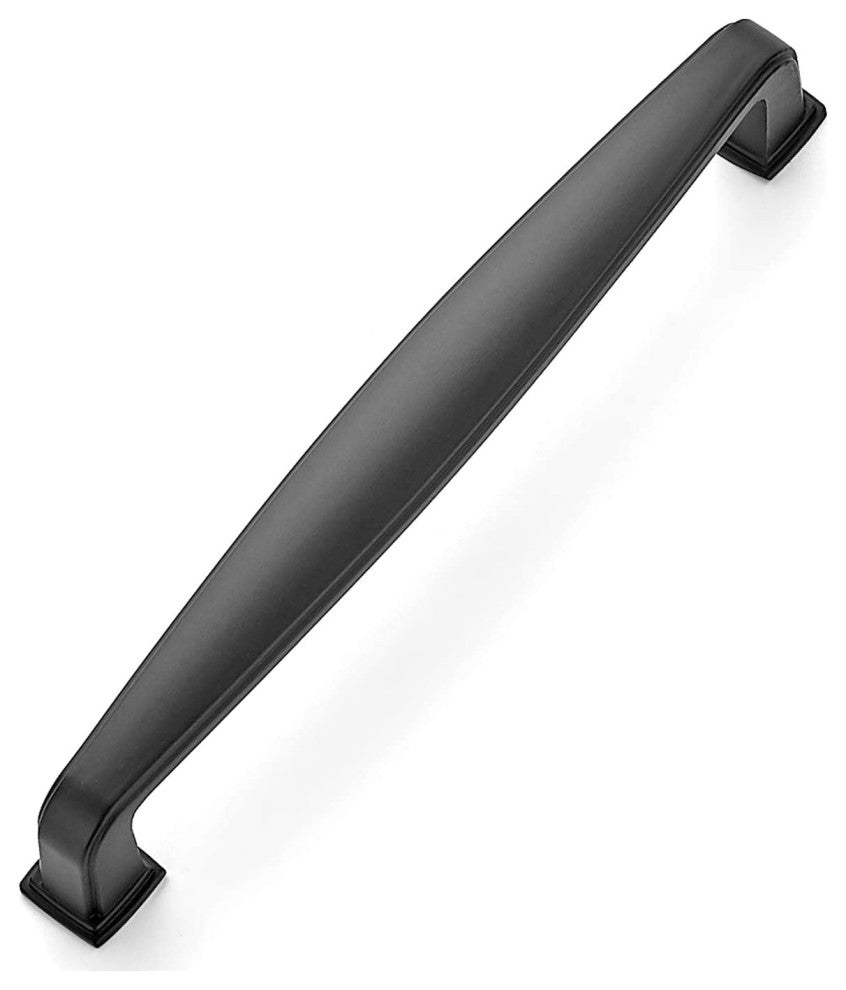 Solid 5 Inch Kitchen Cabinet Handles in Matte Black, 1 Piece Set