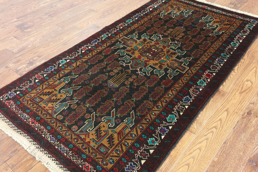 Persian Oriental Hand Knotted Area Rug 4'x7, W2418