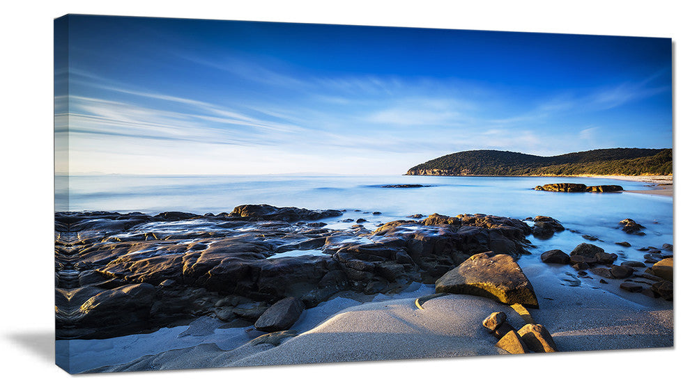 "Cala Violina Bay Beach in Maremma" Seashore Wall Art, 1 Panel, 60"x28"