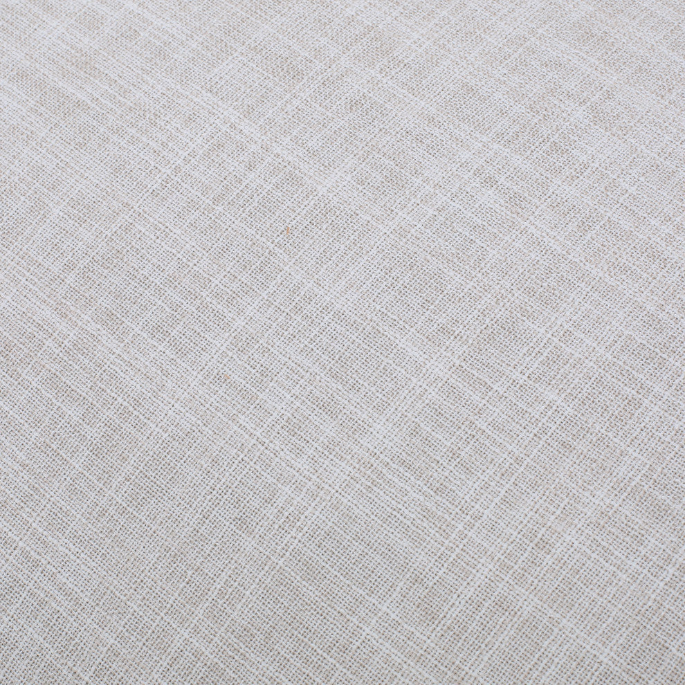 GDF Studio Dumont Mid Century Modern Fabric Ottoman, Beige