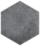 Heritage Hex Carbon Porcelain Floor and Wall Tile