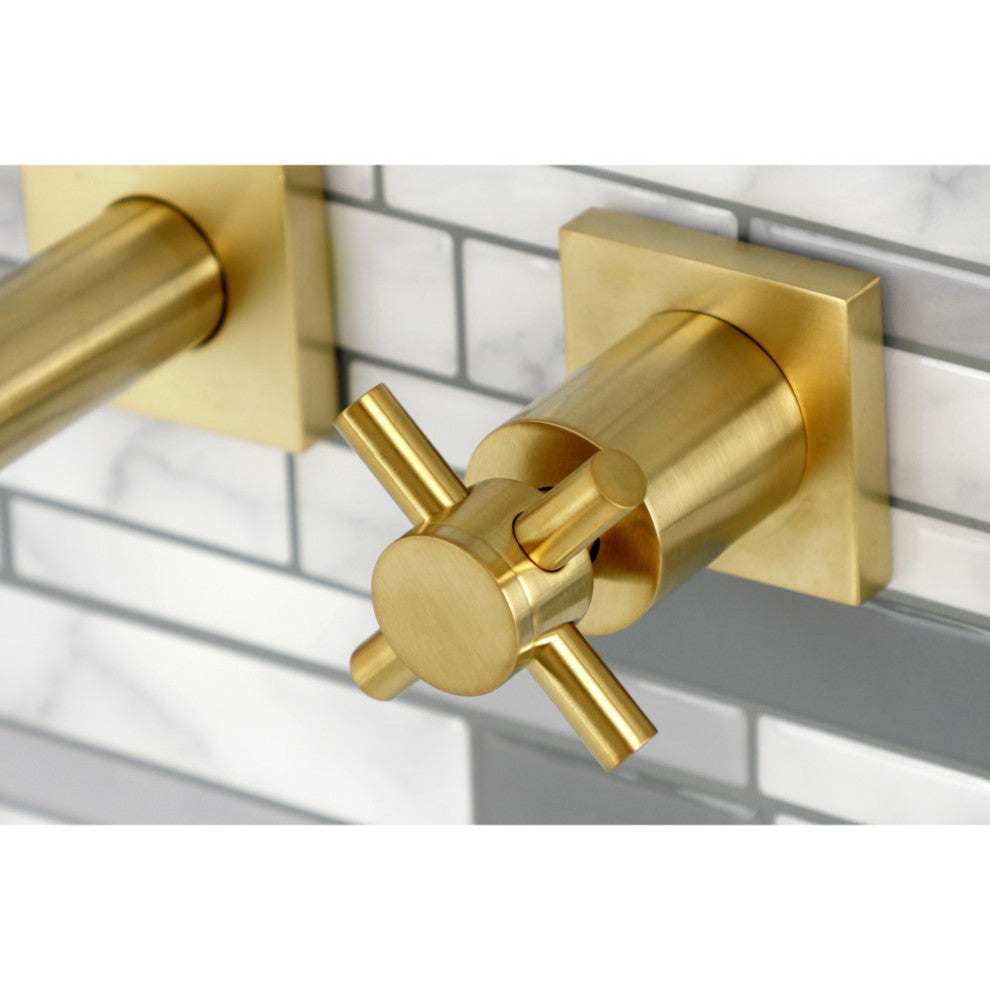 KS6027DX Wall Mount Tub Faucet, Brushed Brass