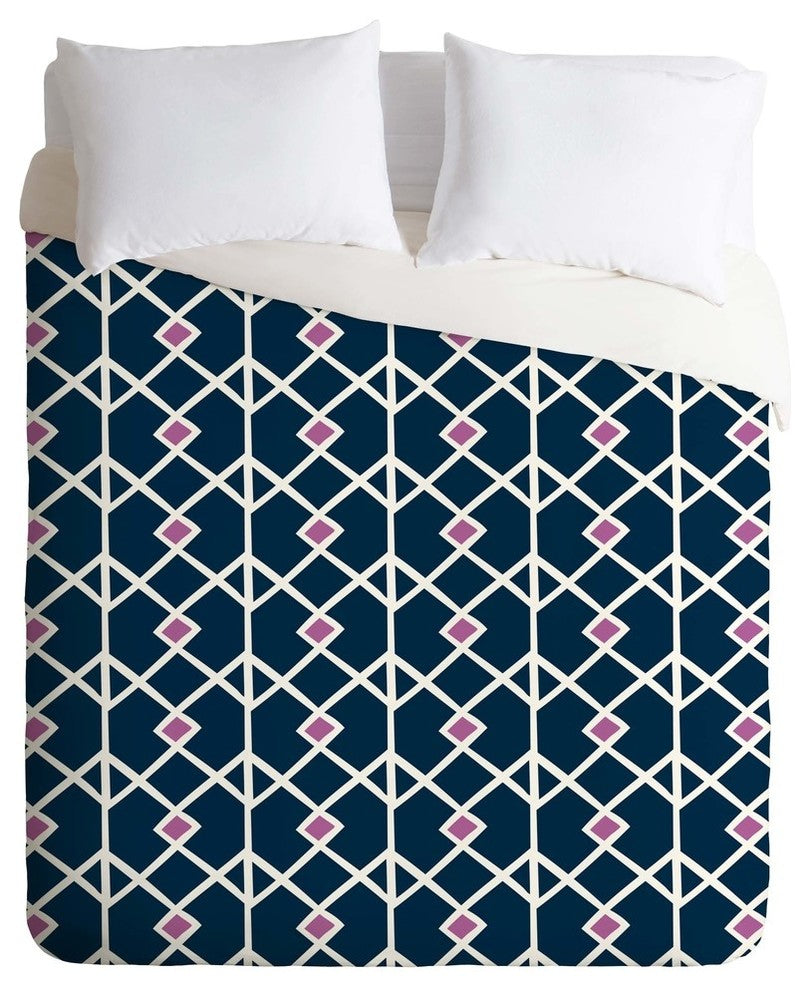 Deny Designs Heather Dutton Annika Diamond Orchid Duvet Cover - Lightweight