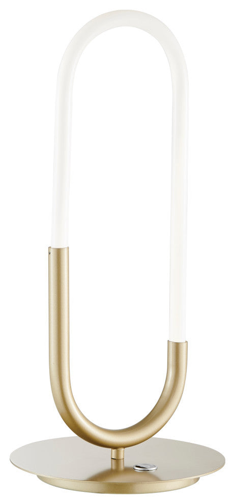 Led Single Clip Dimmable Integrated LED Table Lamp, Sandy Gold
