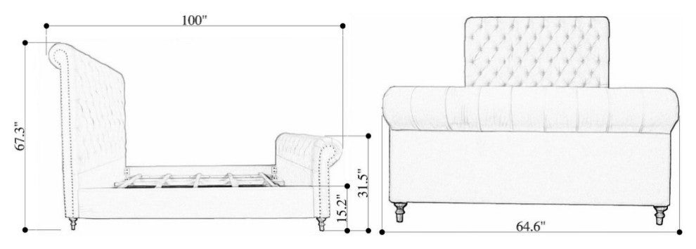 Manhattan Comfort Empire Queen Bed