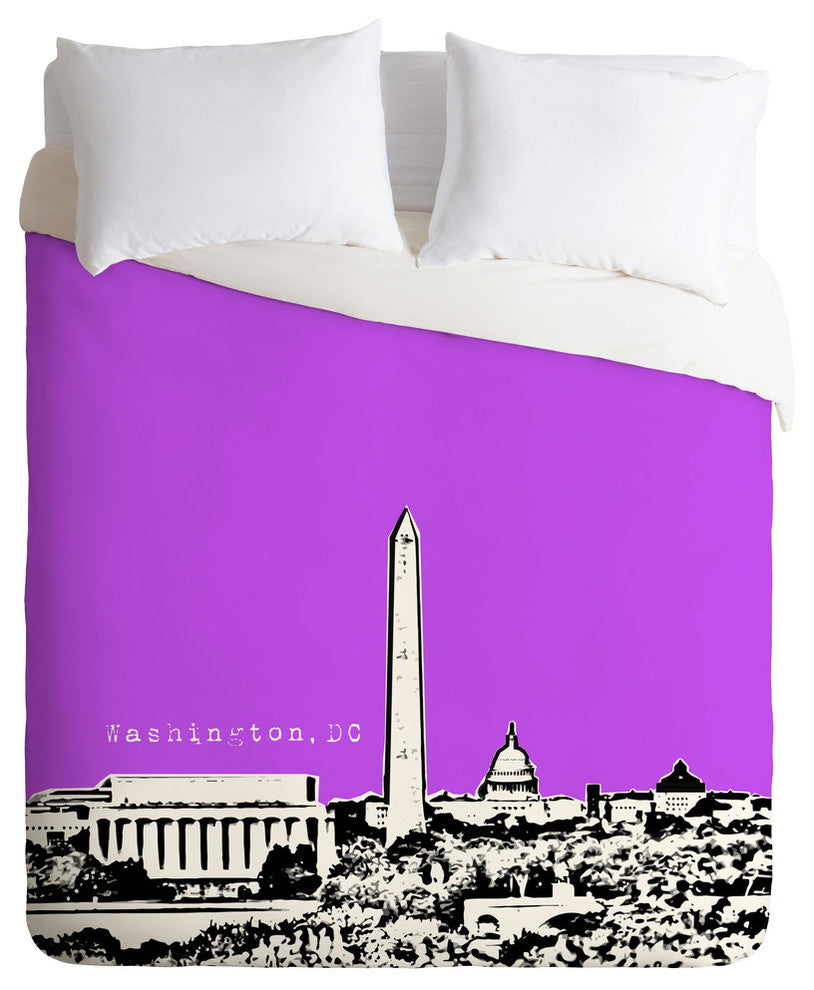 Deny Designs Bird Ave Washington Purple Duvet Cover - Lightweight