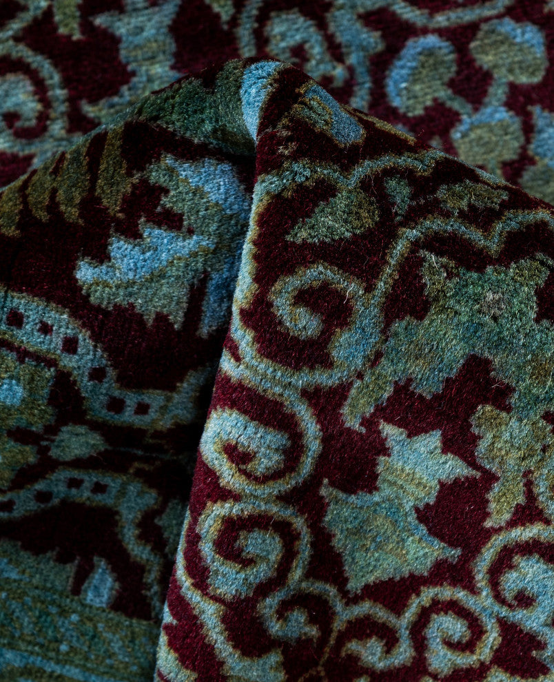 Overdyed One-of-a-Kind Hand-Knotted Area Rug Red, 2' 8" x 4' 5"