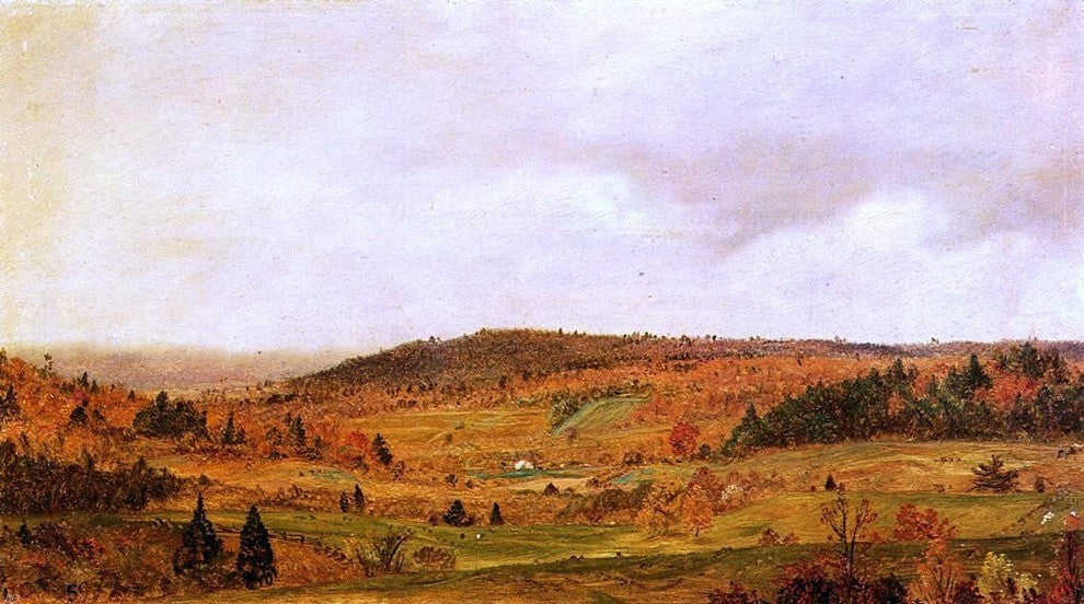 Frederic Edwin Church Autumn Shower Premium Canvas Print