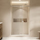 Selby Frameless Sliding Clear Alcove Shower Door, Satin Nickel, 48"