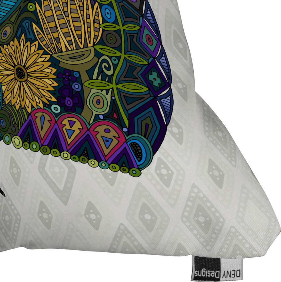 Deny Designs Sharon Turner Peacock Garden Outdoor Throw Pillow