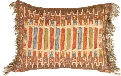 Pillow Decor - Kilim Rectangle White Pillow