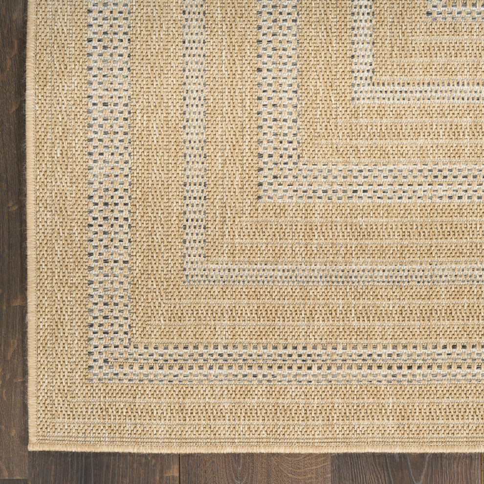 Nourison Tulum 8' x 10' Taupe Grey Outdoor Rug