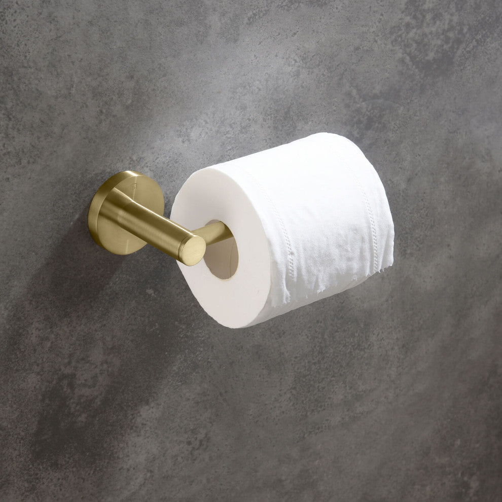 Circular Bathroom Tissue Holder KBA1402, Brush Gold