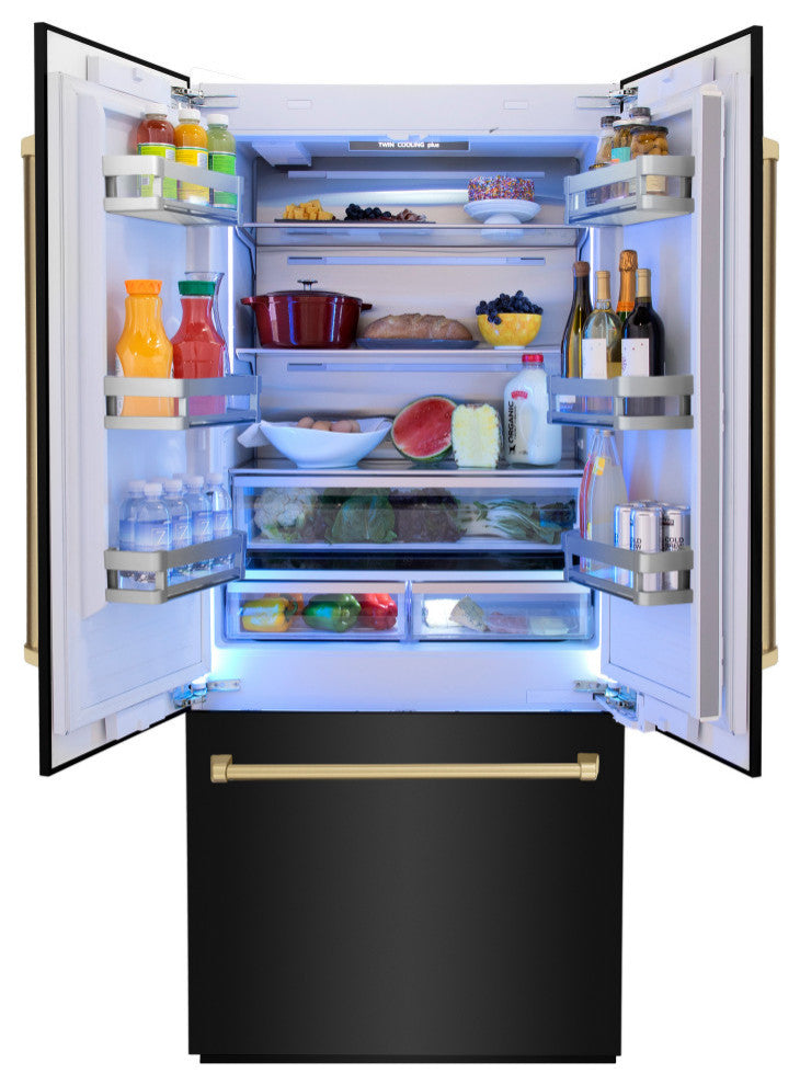 ZLINE Refrigerator With Internal Water, Black Stainless RBIV-BS-36-CB