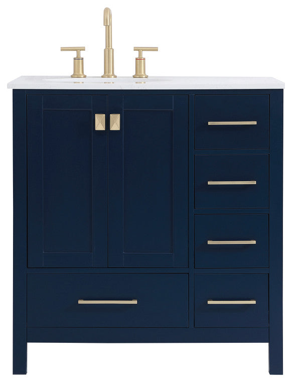 Isabel Blue 32" Single Sink Bathroom Vanity