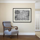 Atlas Of England & Wales Vintage B&W Map Canvas Print, 28"x37"