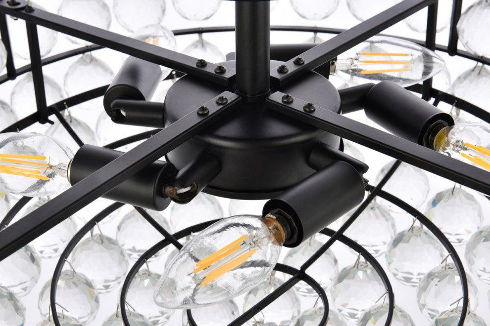 Seren 20" Flush Mount, Black