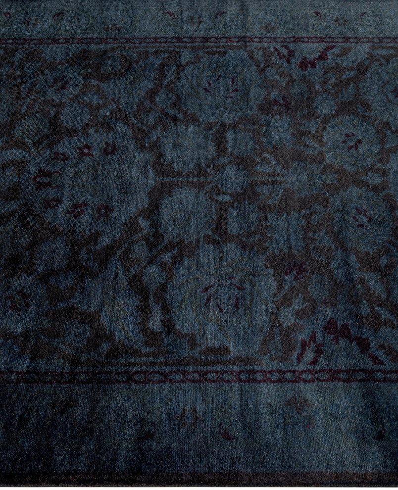 Overdyed One-of-a-Kind Hand-Knotted Area Rug Gray, 2' 7" x 8' 4"
