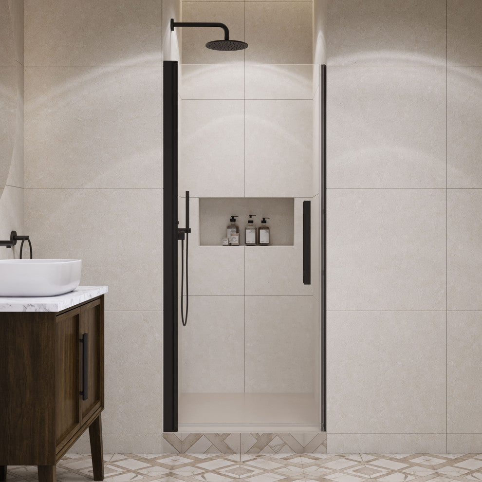 Pasadena 31 5/8-33"Wx72"H Alcove Pivot Shower Door Black