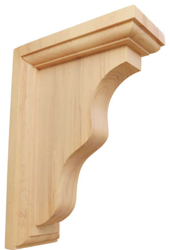 2 1/4"W x 5"D x 7"H Hamilton Traditional Bracket, Red Oak