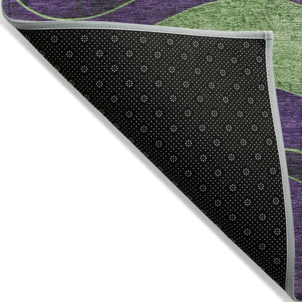 Machine Washable Indoor/Outdoor Chantille ACN1892 Purple 1'8" x 2'6" Rug
