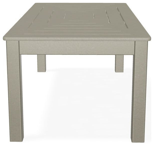 24" x 48" Rectangular Marine Grade Outdoor Coffee Table, Storm