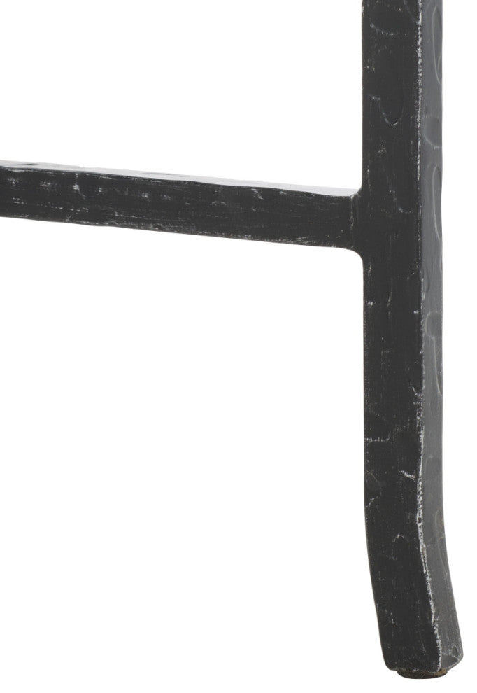 Safavieh Couture Tauri Metal Round Coffee Table, Black/Clear