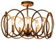Archer Farmhouse Antique Brass 4 Light Semi-Flush 24" Wide