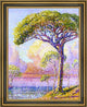 Henri Edmond Cross a Pine Tree Framed Premium Canvas Print, 21"x28"