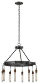 Stuyvesant 24x21" 8-Light Industrial Chandelier by Kalco