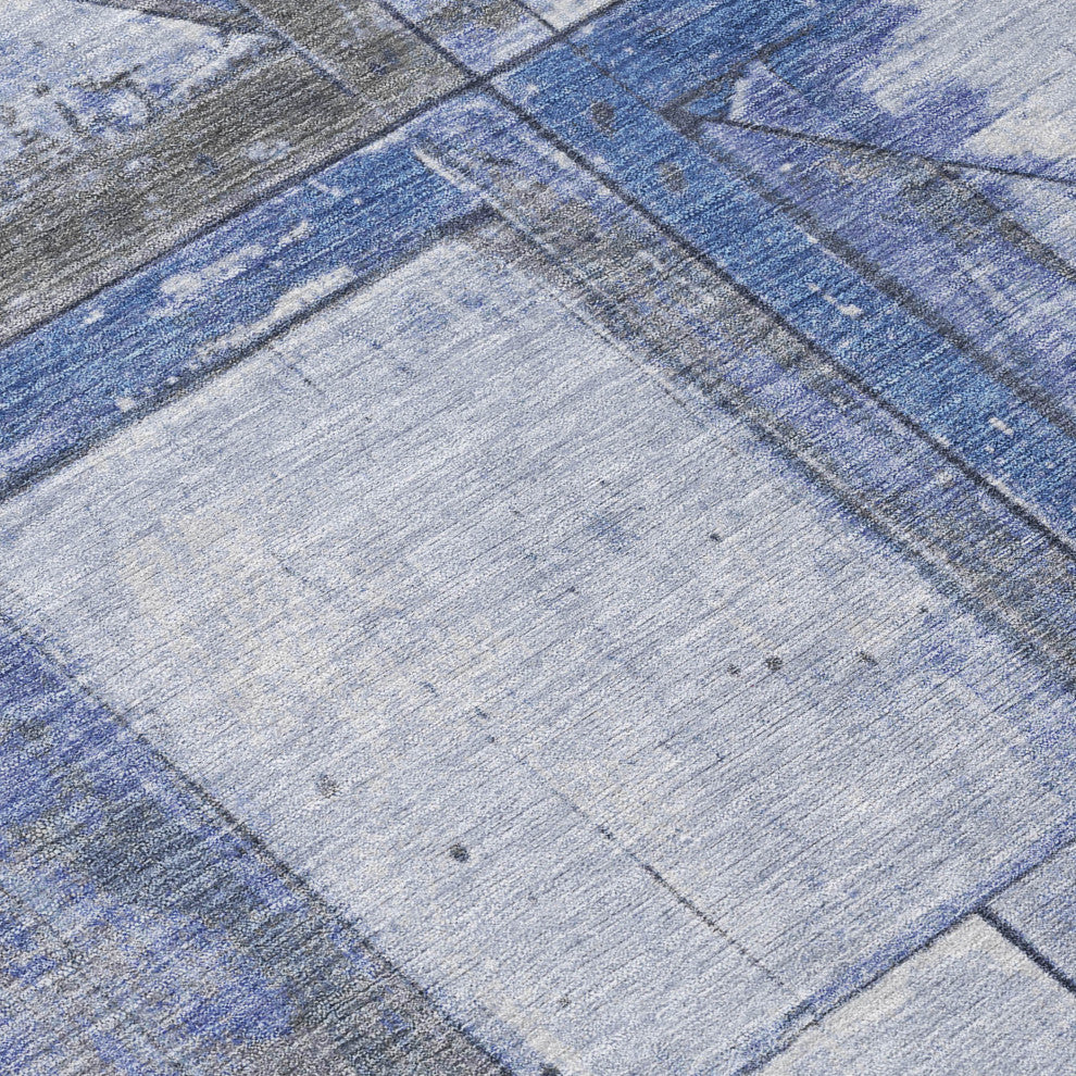 Machine Washable Indoor/Outdoor Chantille ACN1876 Denim 2'6" x 3'10" Rug