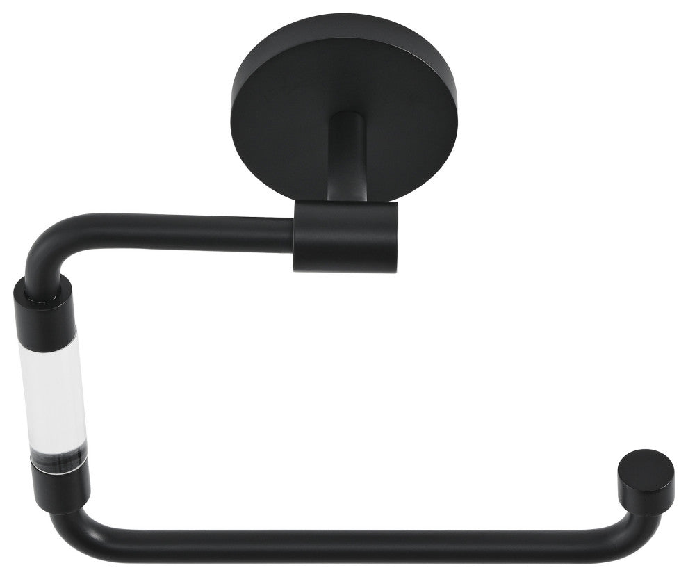 Verre Acrylic Toilet Paper Holder, Matte Black