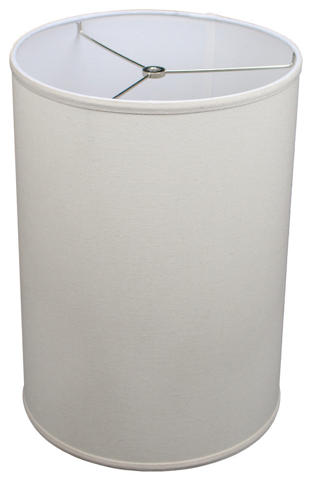 Fenchel Shades 12"x12"x17" Spider Attachment Drum Lamp Shade, Linen Beige