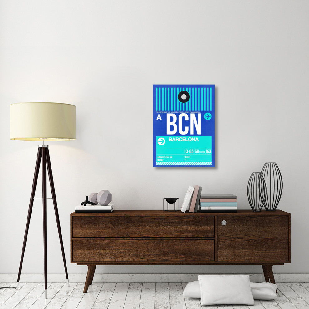 "BCN Barcelona Luggage Tag 2" Fine Art Print