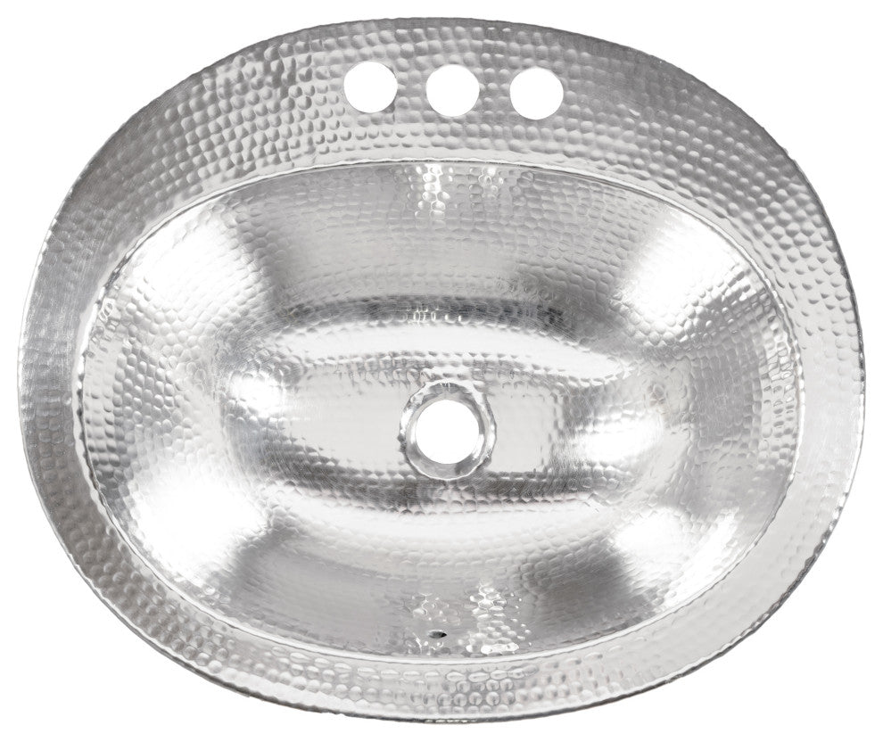 Seville 20" Drop-In Bathroom Sink in Nickel
