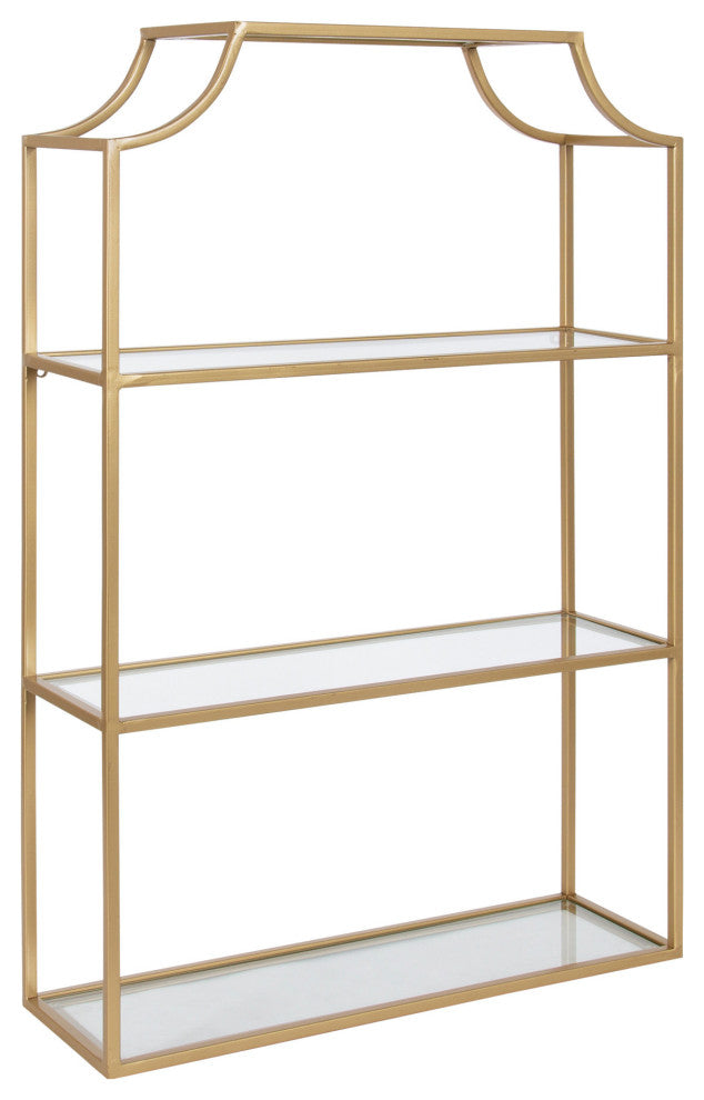 Ciel Tiered Wall Shelf, Gold 20x30