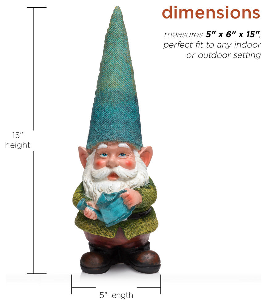 Gnome Holding a Watering Can Statue