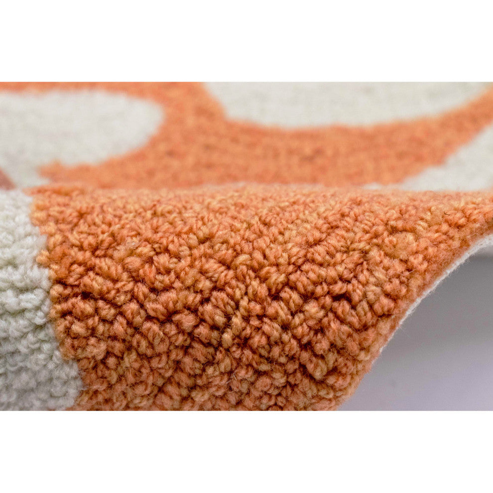 Capri Coral Border Indoor/Outdoor Rug, Coral, 2'x3'