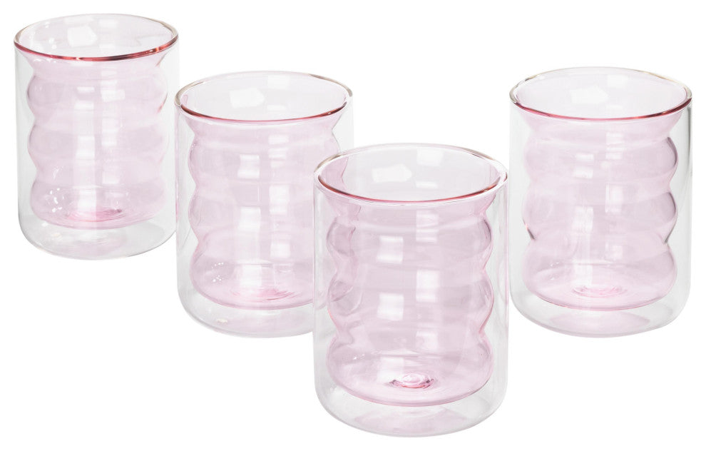 Waves Blush Water Glass, Set of 4