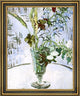 Vincent Van Gogh Flowers in a Vase Framed Premium Canvas Print, 16"x20"