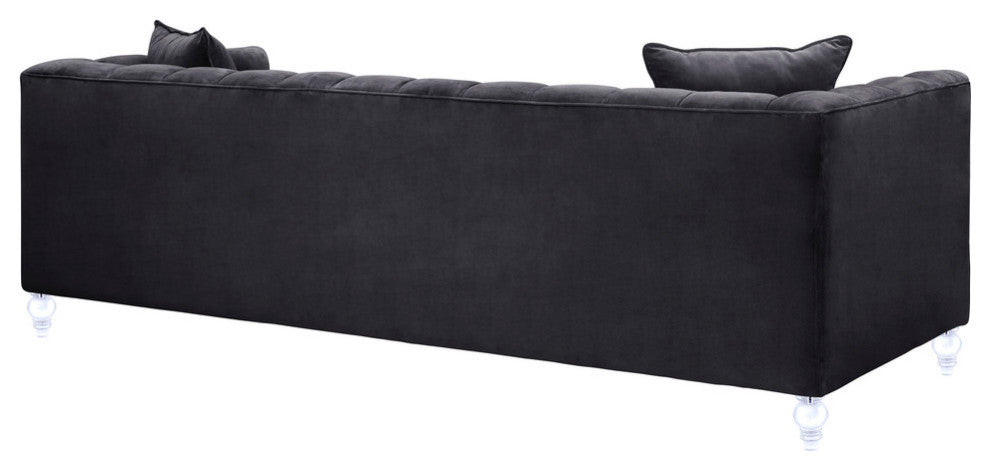 Bea Grey Velvet Sofa