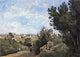Henri Harpignies View of Villa d'Este Premium Canvas Print