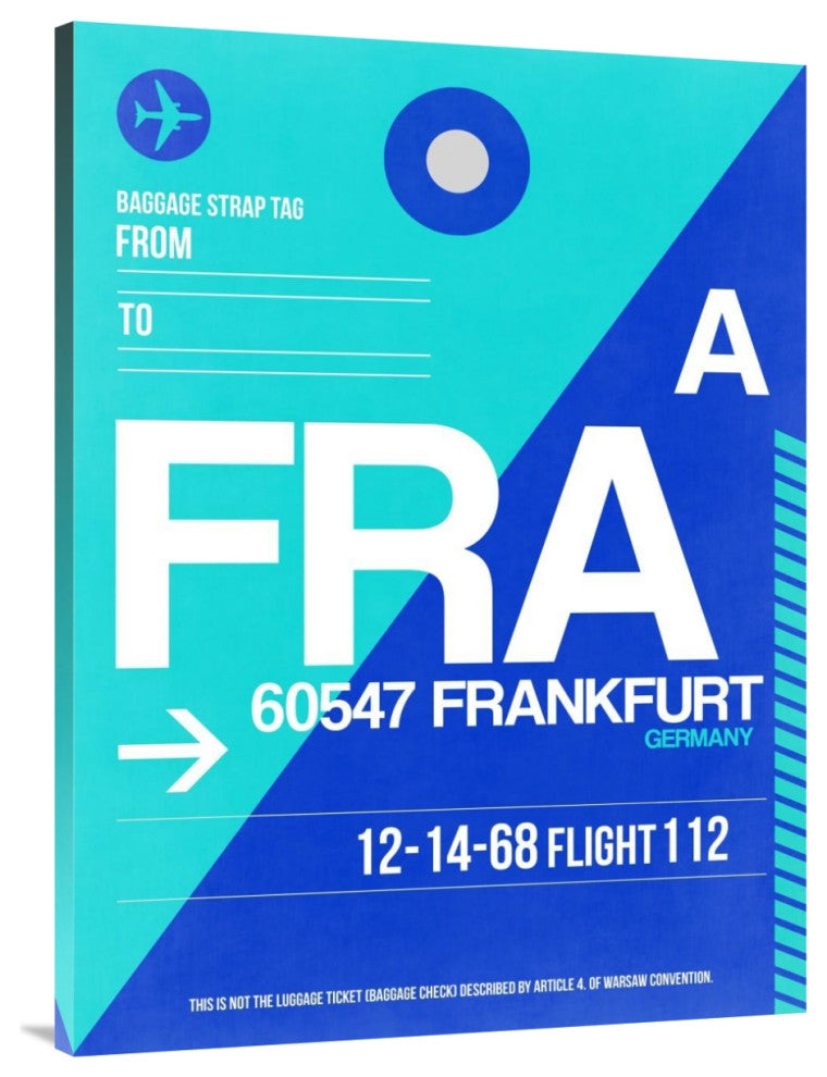 "FRA Frankfurt Luggage Tag 1" Fine Art Print