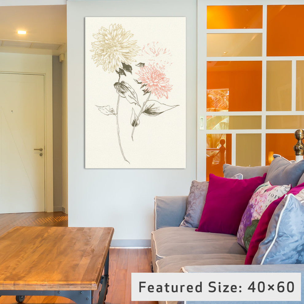 "Flowers on White IV" by Wild Apple Portfolio, 18x12x1.5