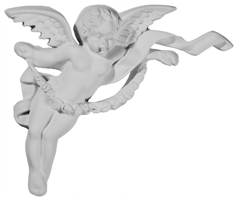 5 1/8"W x 6 5/8"H x 1 1/8"P Angel Onlay - Left