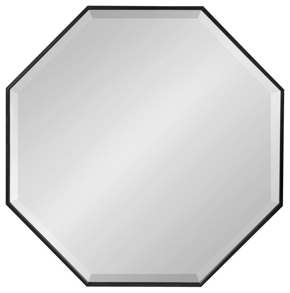 Rhodes Modern Octagon Mirror, Black 28.75x28.75