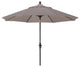 9' Bronze Collar Tilt Crank Aluminum Umbrella, Champagne Olefin
