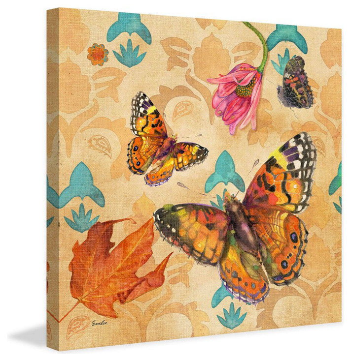 "Painted Lady Butterfly" Painting Print on Canvas by Evelia