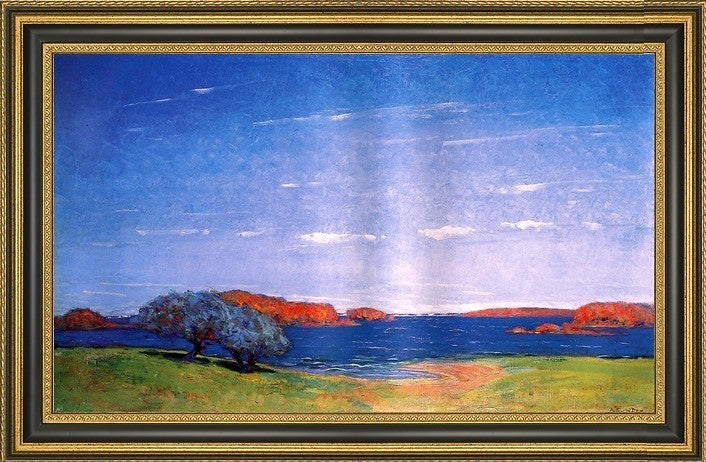 Arthur Wesley Dow a Bright Sky with a BreezeFramed Premium Canvas Print, 18"x27"